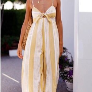 Mura Boutique Striped Jumpsuit
